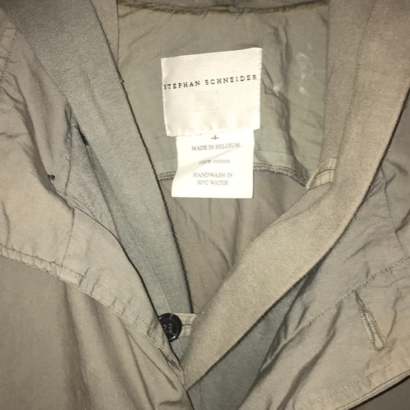 Stephan Schneider Army Green Light Hooded Coat - Picture 3 of 6